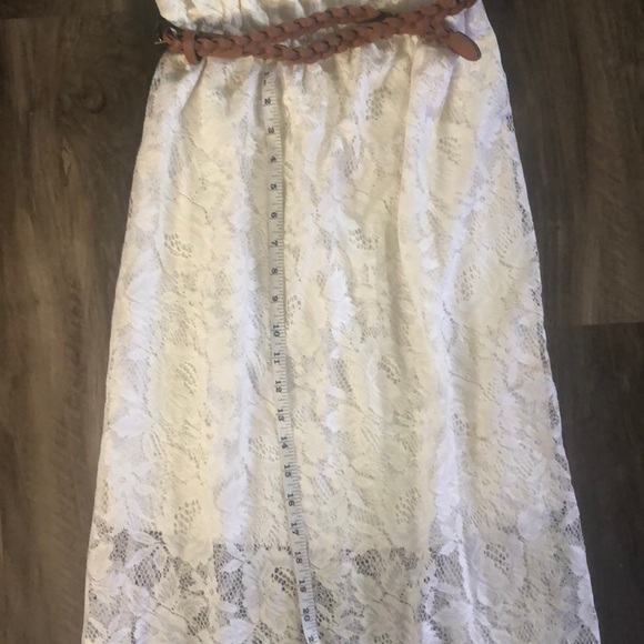 *SOLD* Trixxi White Lace Strapless Maxi Sundress - Picture 6 of 9